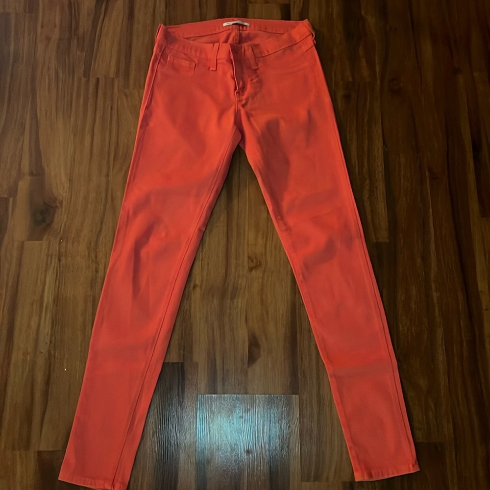 Flying Monkey Skinny Jeans, Size 27, Coral-ish color, EUC